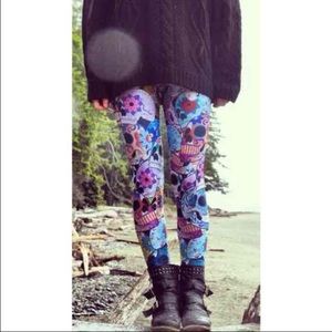 Blackmilk Day of the Dead Leggings L